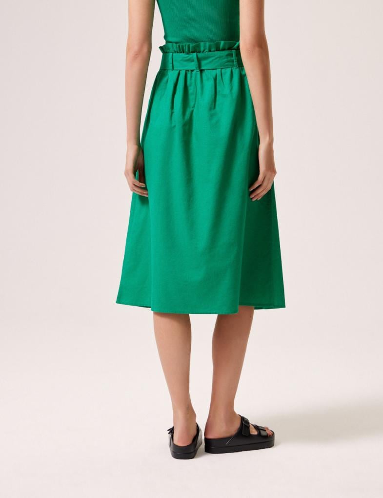 Юбка женская из льна и хлопка Diverse MAJDA XS Зеленый (5902598992338) - фото 4