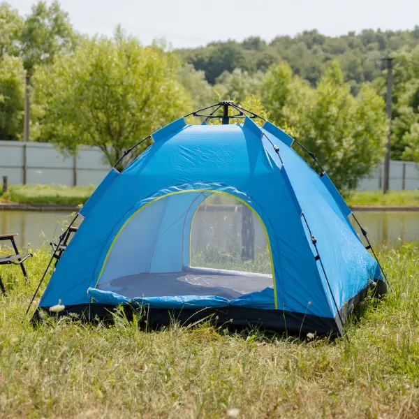 Палатка туристическая двухместная с автоматическим каркасом для походов и кемпинга 200х200х140 см Голубой (147-107-LU-019BL) - фото 4 Палатка туристическая двухместная с автоматическим каркасом для походов и кемпинга 200х200х140 см Голубой (147-107-LU-019BL) - фото 4