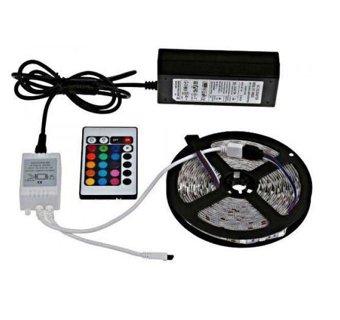 Світлодіодна стрічка влагозахищена UKC LED 5050 SMD RGB 12 v 5 м