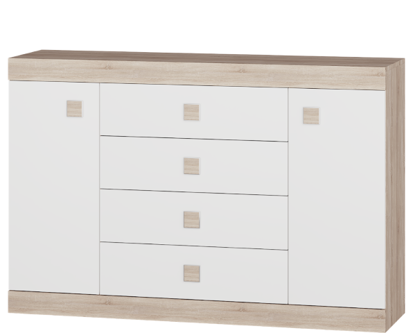 Комод Everest Соната 8 1400х376х931 мм Сонома/Белый (11247) - фото 3 Комод Everest Соната 8 1400х376х931 мм Сонома/Белый (11247) - фото 3