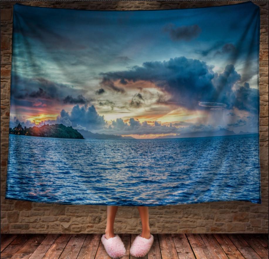 Плед з 3D принтом Морський пейзаж Relax 150x200 см (epi_0705)