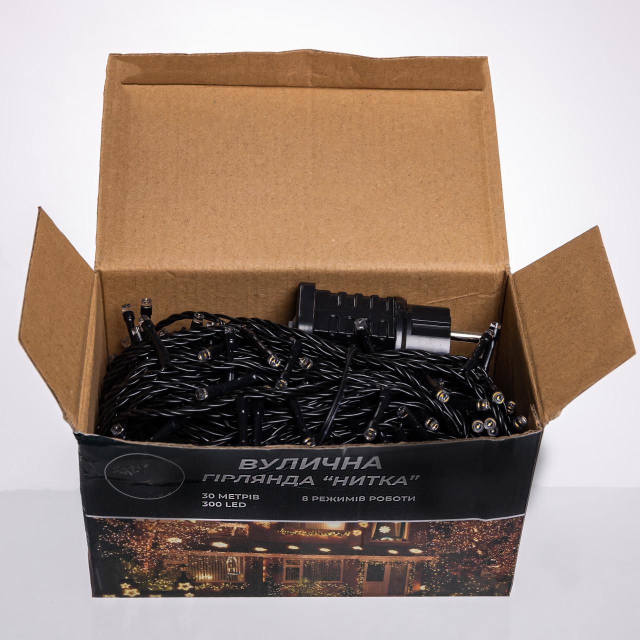 Гирлянда уличная Нить CF300L30MBY 30 м 300 LED Черный/Желтый (29912856) - фото 5