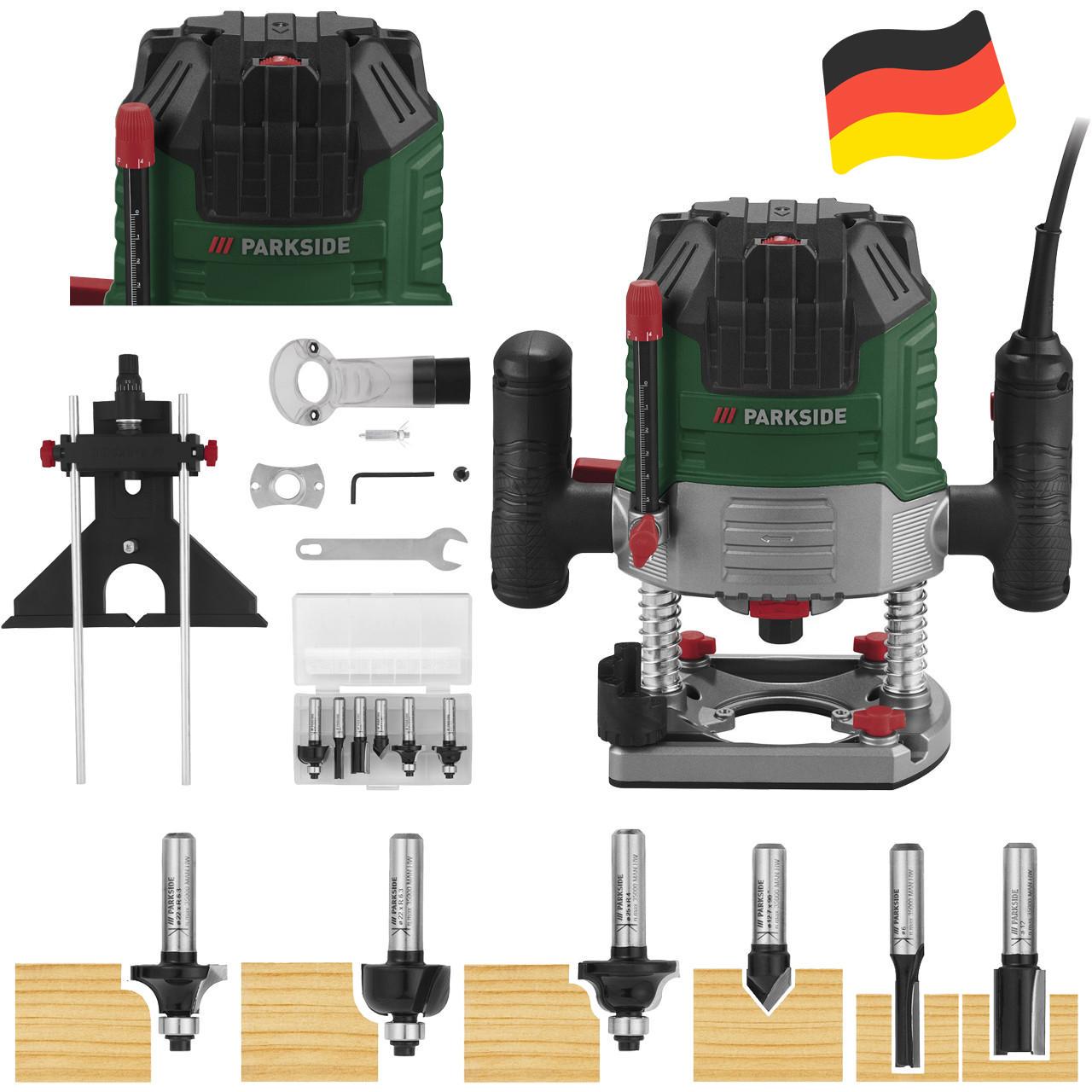 Фрезерний верстат по дереву PARKSIDE POF 1200 E4 з регулюванням швидкості та набором фрез 1200 Вт - фото 2 Фрезерний верстат по дереву PARKSIDE POF 1200 E4 з регулюванням швидкості та набором фрез 1200 Вт - фото 2