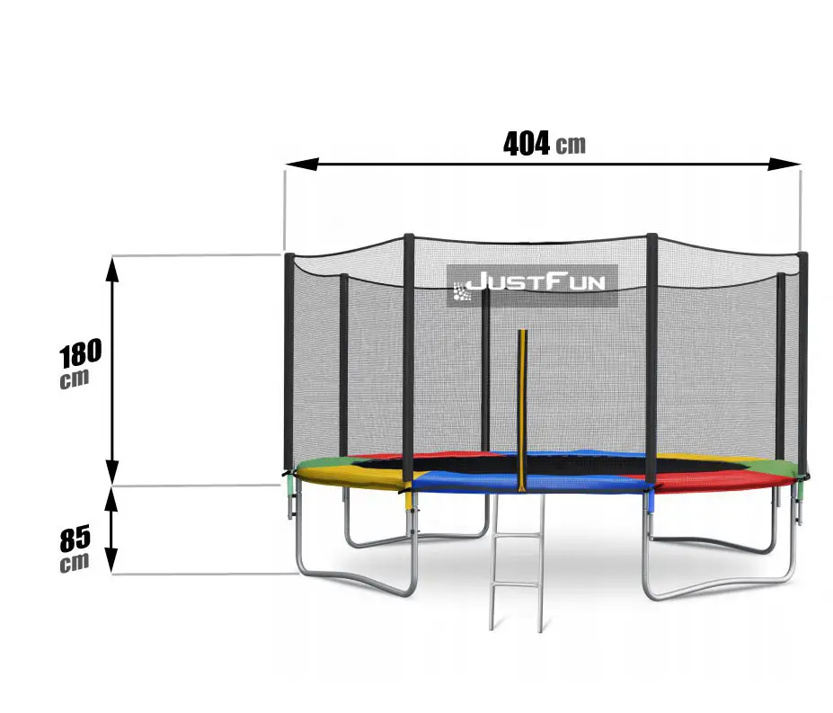 Батут Just Fun зовнішня сіткa з драбиною 404 см (JF 404 multi 13FT) - фото 2