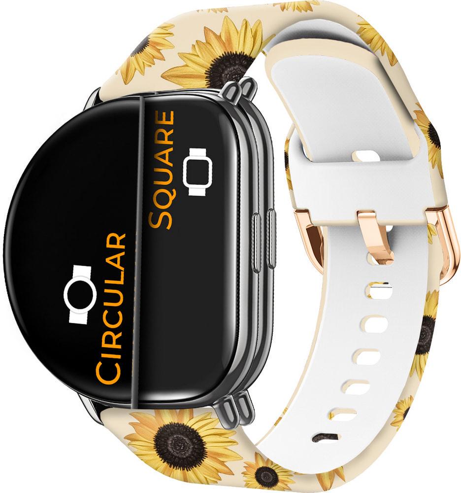 Ремешок силиконовый Colorful для ZEPP E Square/Circular Sunflower Powder (37731)