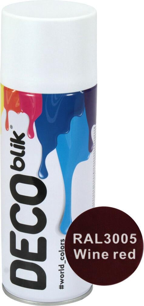 Аэрозольная краска Deco Blik RAL 3005 400 мл Вино-красный (0102243)