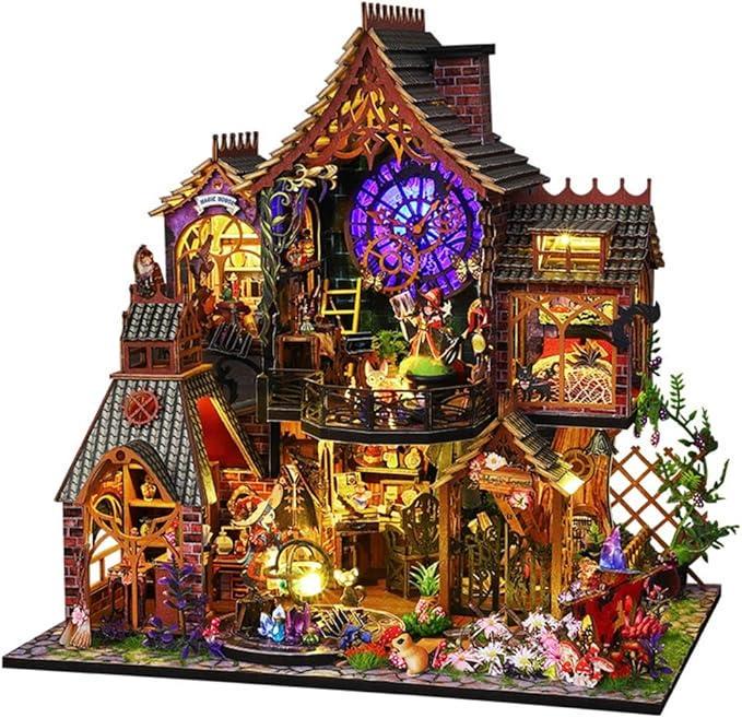 Румбокс 3D Magic Forest DIY Miniature Dollhouse Волшебный лес и пылезащитный купол (ES015-B)