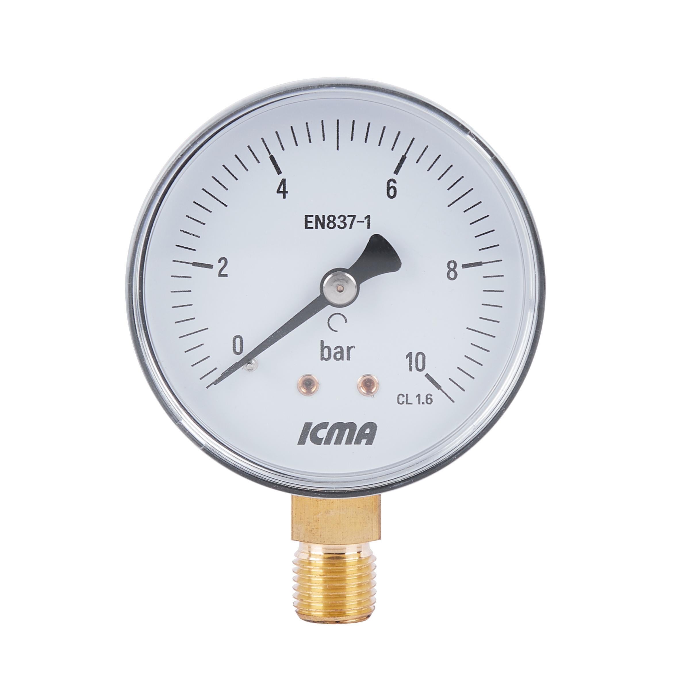 Манометр ICMA 1/4" №244 0-6 барнижнее подключение (22354022)