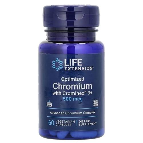 Хром Life Extension Chromioum with Crominex 3+ 500 mcg 60 капс. (LEX-15046)