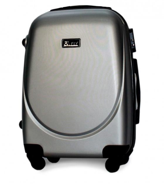 Валіза пластикова Fly 310 S на 4 колесах Срібний (CEKRBFL310SM4SRI) - фото 1