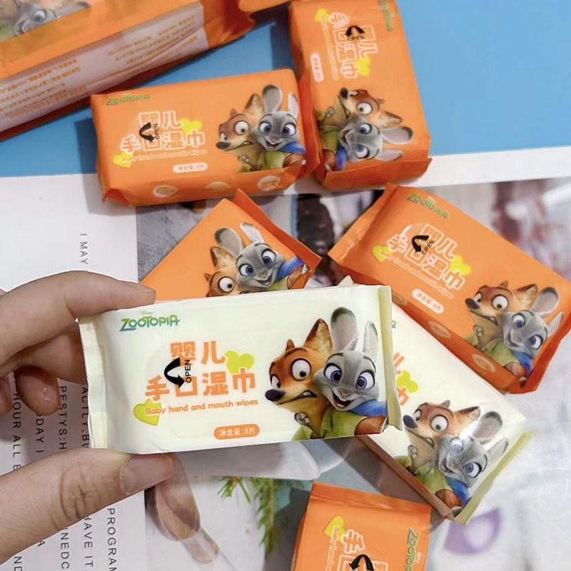 Серветки вологі міні Disney Зоотрополіс Cotton без спирту та запаху 8 шт. (0603) - фото 5