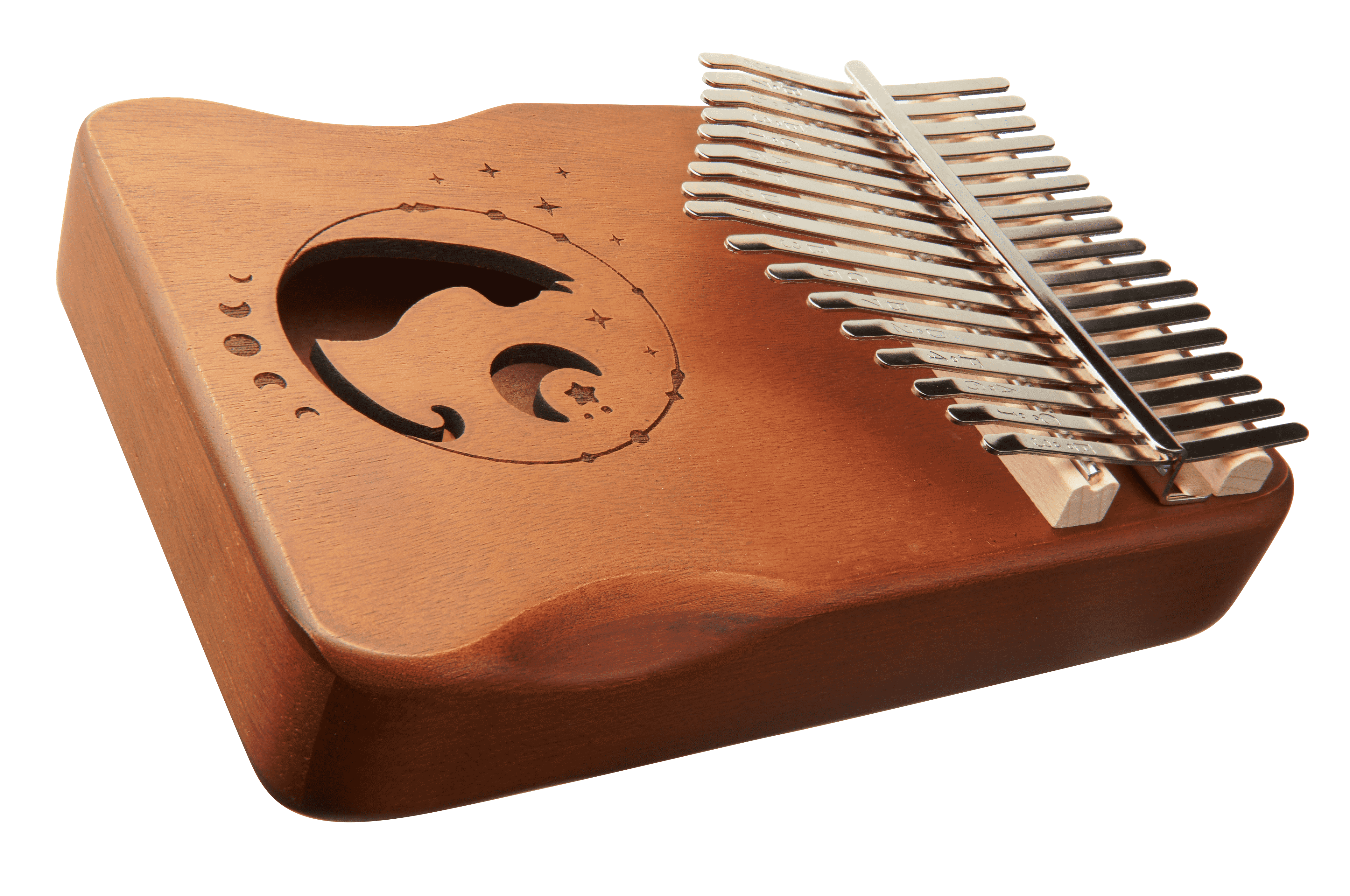 Калимба музыкальный инструмент Kayfovo KA-57 Пальчиковое пианино ручная работа дерево 17 клавиш (28735) - фото 3