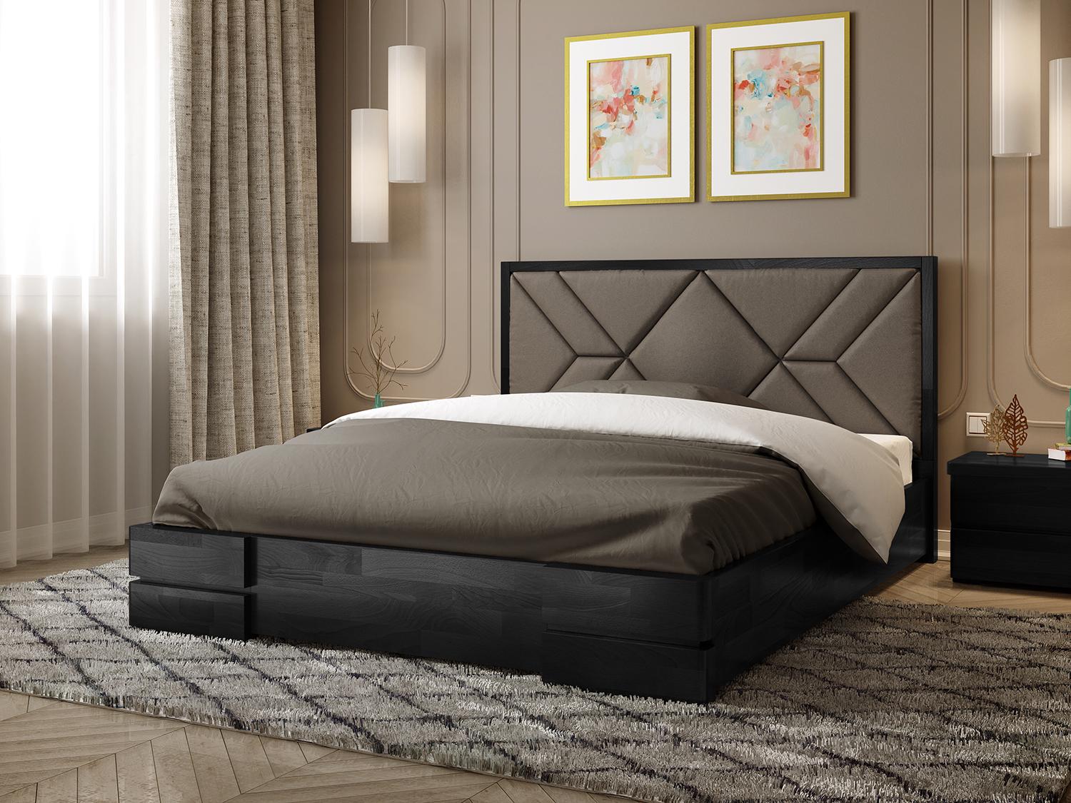 Кровать деревянная двухспальная Arbor Элит 160х200 см Венге
