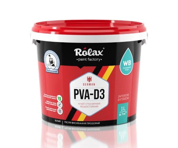 Клей столярный водостойкий Rolax German PVA-D3 9013 1 л