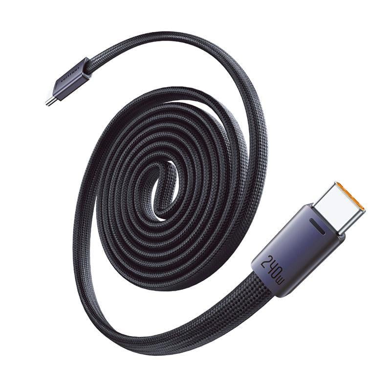 Кабель магнитный плоский Vention USB-C USB-C 1 м 240 Вт Черный (TSBBF) Кабель магнитный плоский Vention USB-C USB-C 1 м 240 Вт Черный (TSBBF)