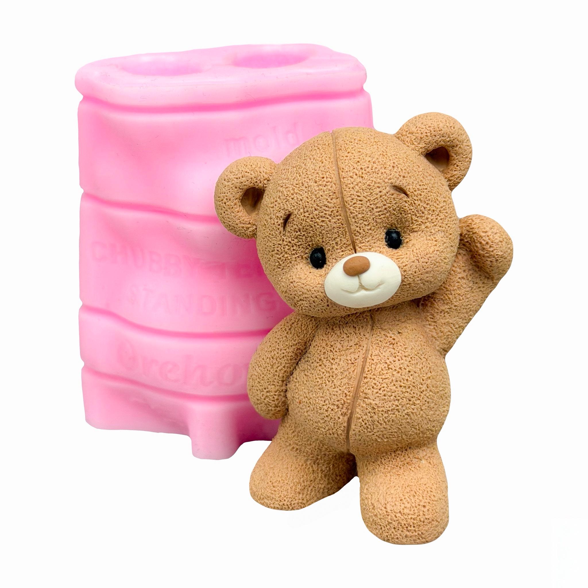 Молд силиконовый Мишка Пухлык стоит (12744)