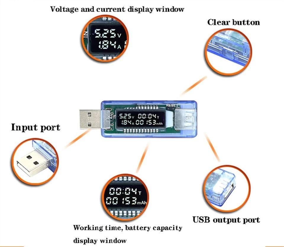 Вимірювач напруги струму USB (2202048321) - фото 2