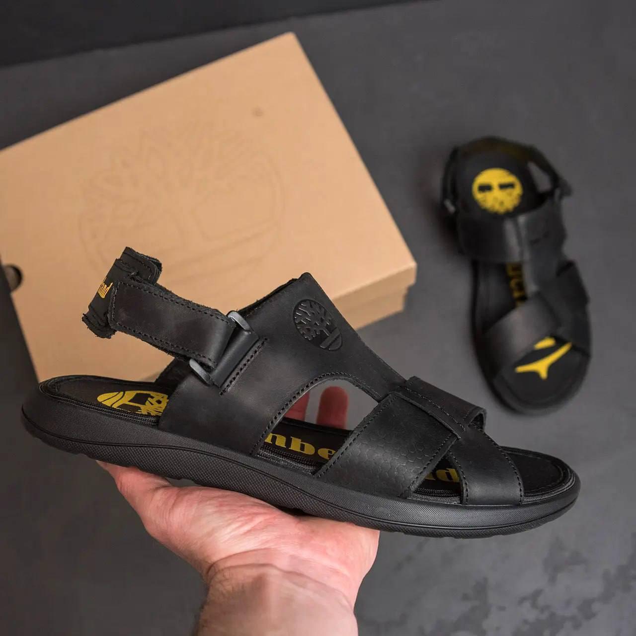 Сандалии мужские кожаные Timberland р. 41 Черный (Т-10 ч 41) - фото 6