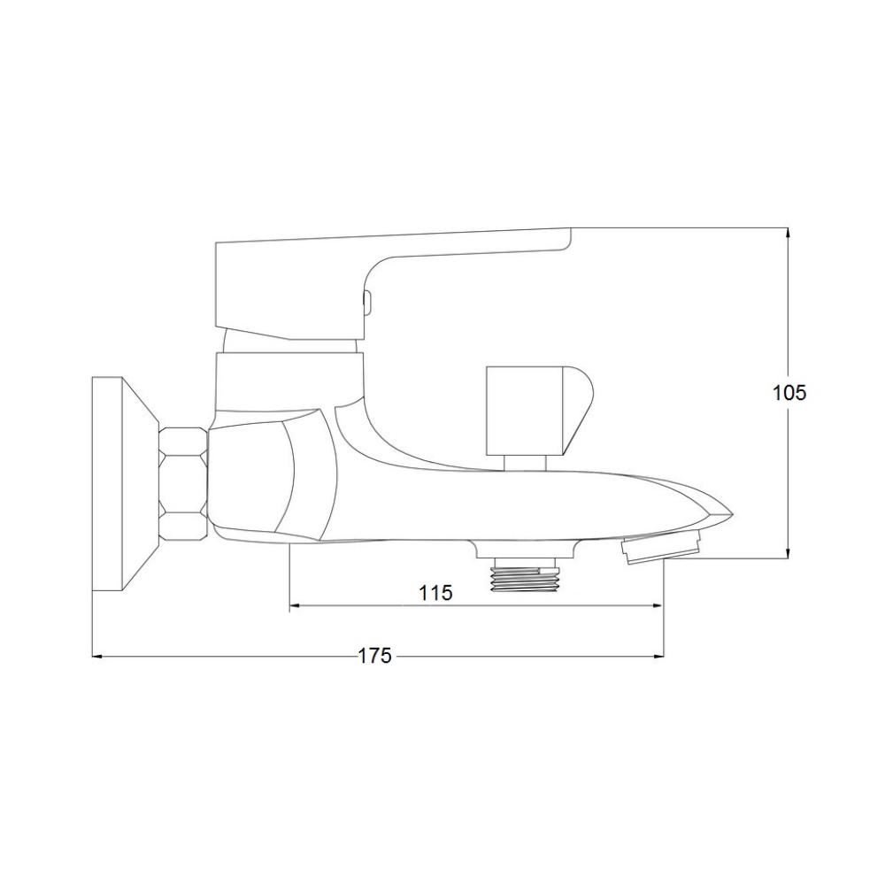 Змішувач для ванни GF (CRM)S-12-006N - фото 2 Змішувач для ванни GF (CRM)S-12-006N - фото 2