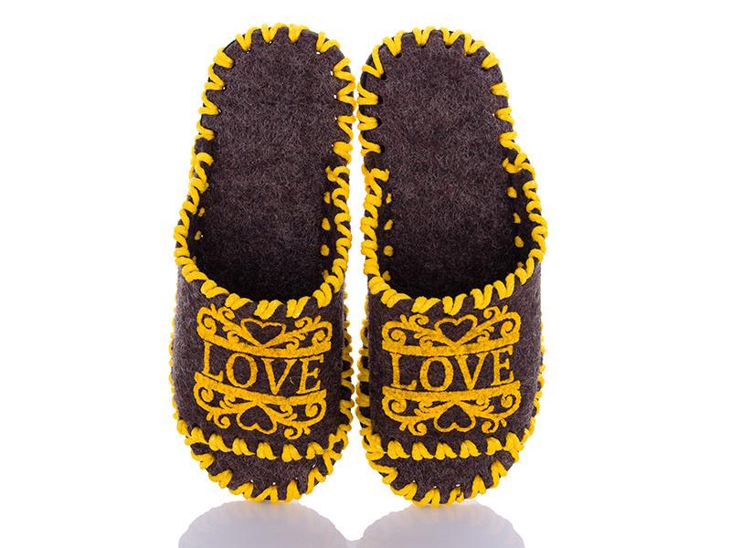 Тапочки фетровые женские VENDS 284 р. 36-37 Коричневый Тапочки фетровые женские VENDS 284 р. 36-37 Коричневый