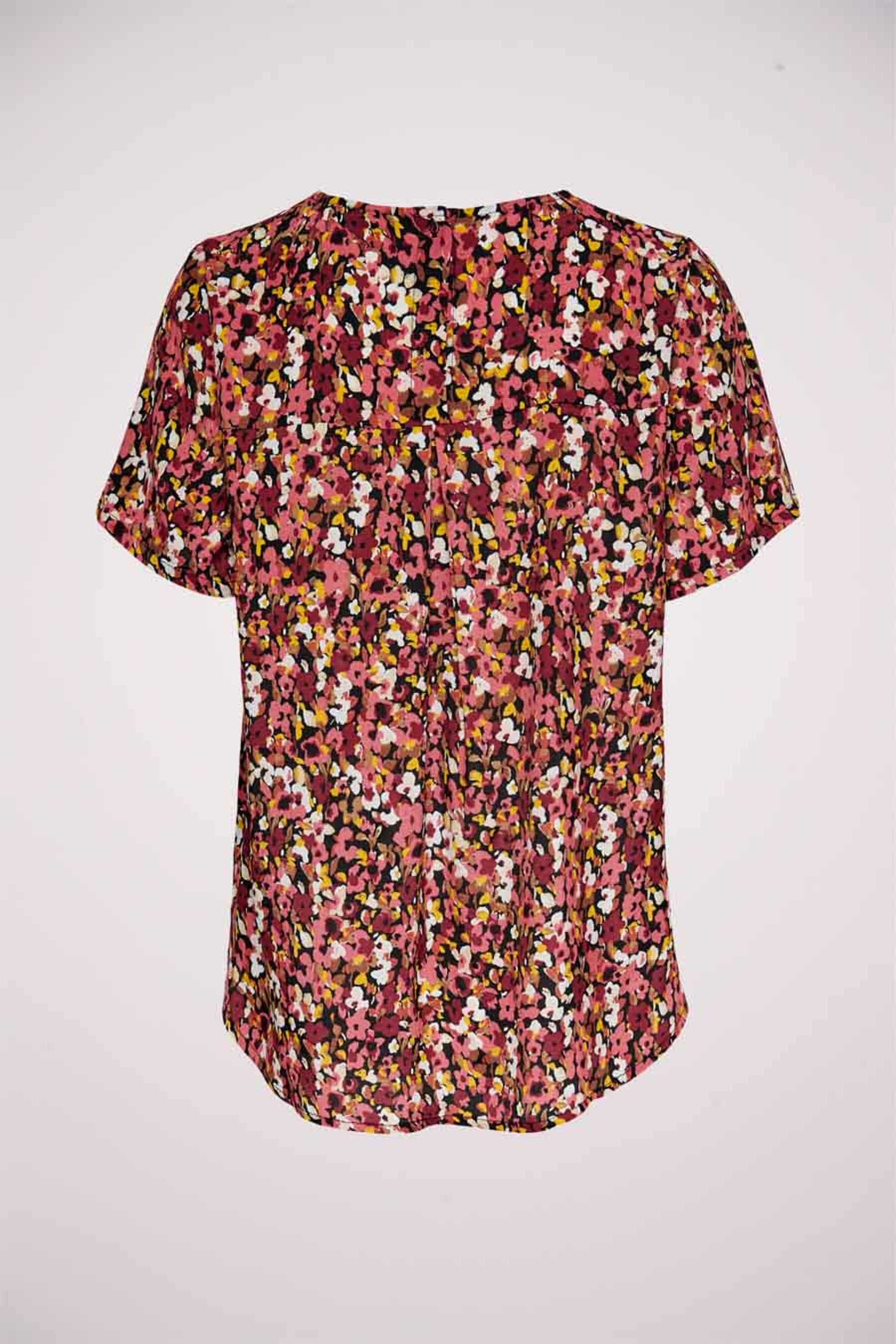 Блуза Only Цветы XS Черно-розовый (15213580) - фото 2 Блуза Only Цветы XS Черно-розовый (15213580) - фото 2