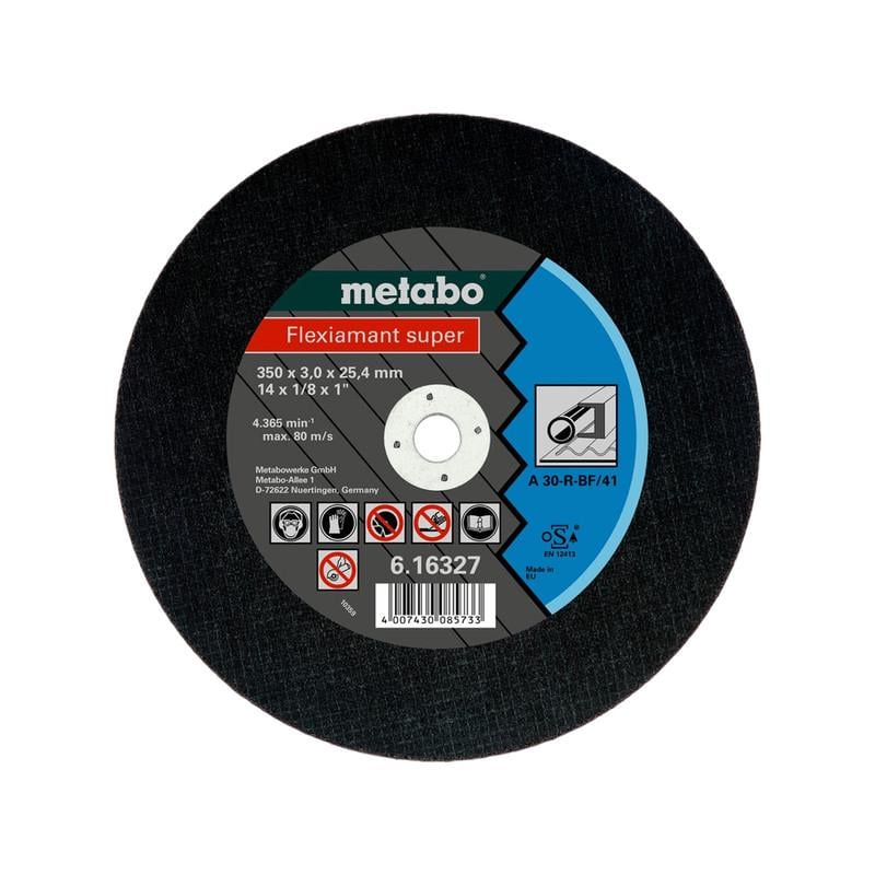 Диск отрезной Metabo A 30 R BF 350x3x25,4 мм по металлу тип 41 (INKRU00000L350302M)