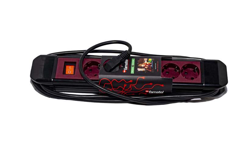 Удлинитель сетевой Famatel 22636 на 6 розеток с выключателем (17858803)