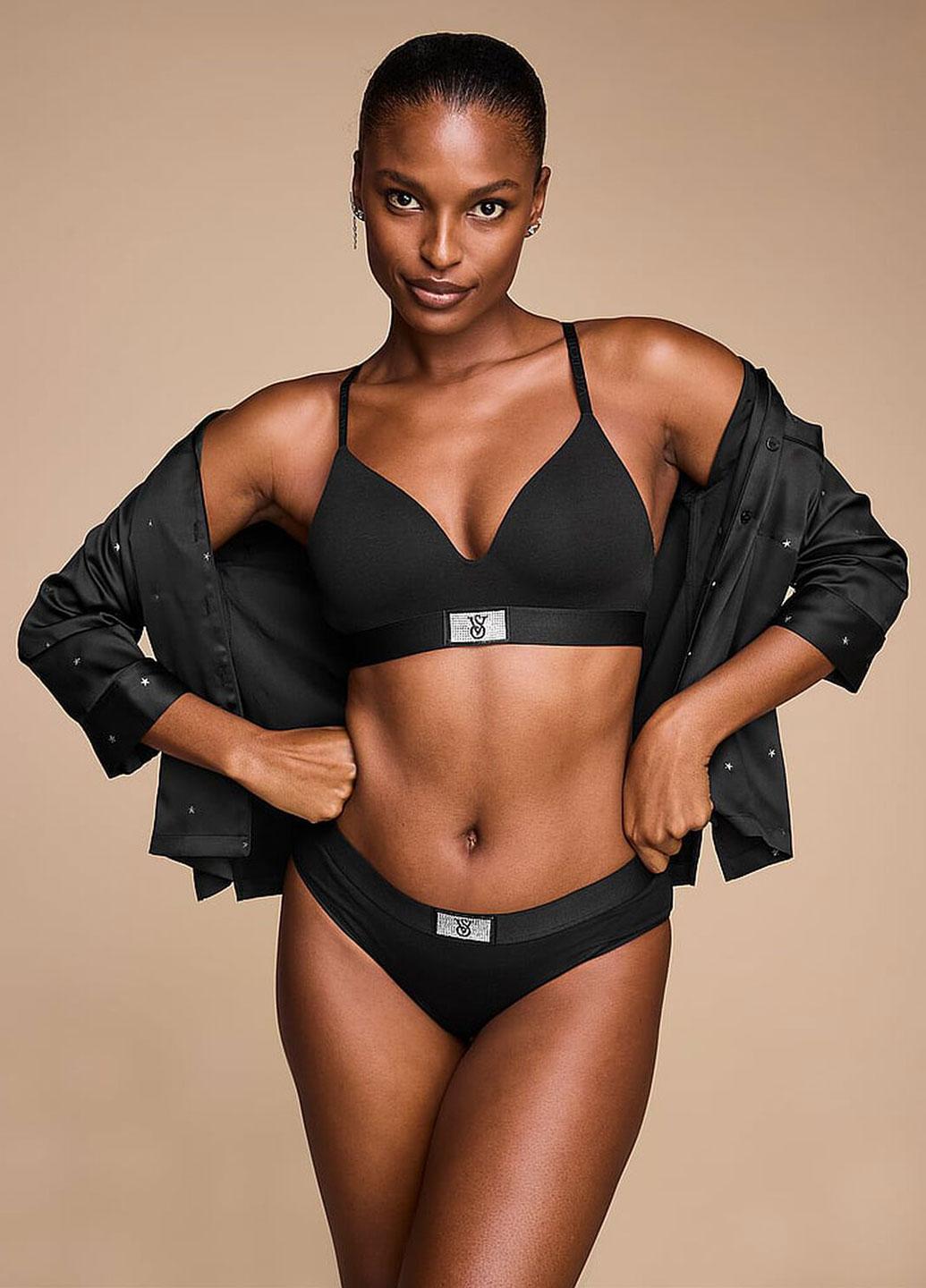 Трусики зі стразами Victoria's Secret L Чорний (1440000431951QB4L) - фото 3 Трусики зі стразами Victoria's Secret L Чорний (1440000431951QB4L) - фото 3