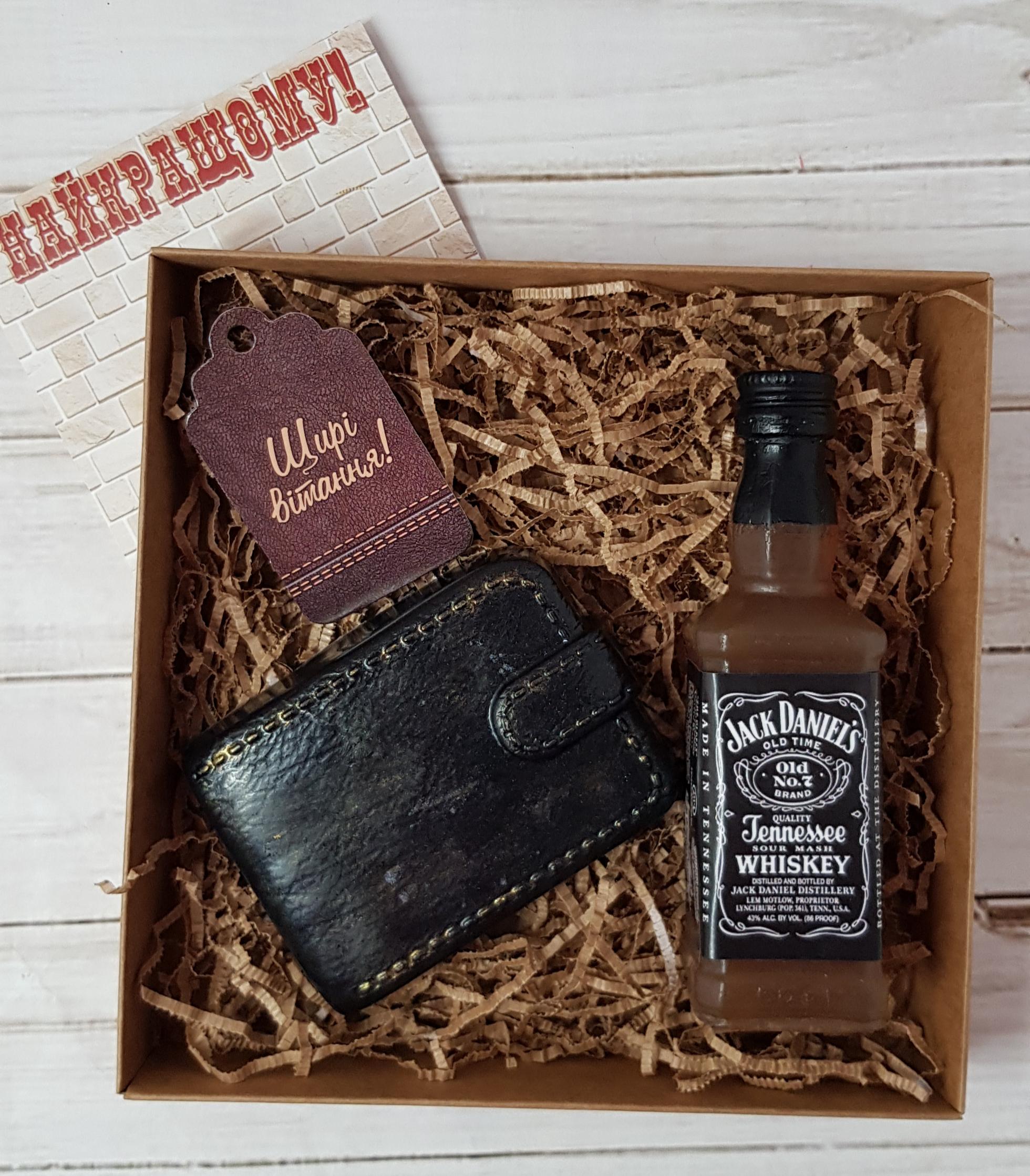 Мыло подарочное ручной работы Виски Jack Daniel's и портмоне (AS00012)