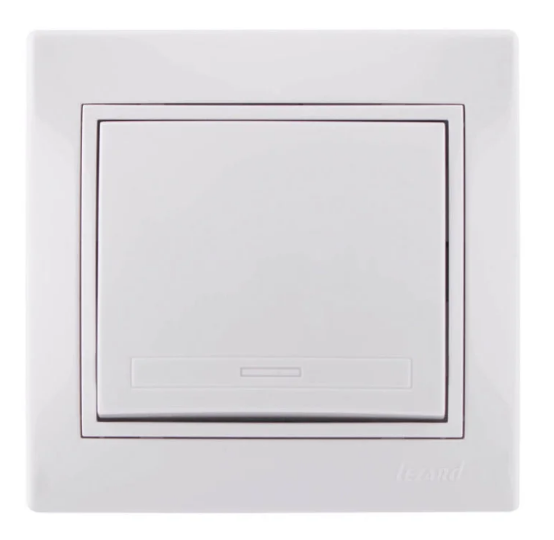 Выключатель одноклавишный Lezard Mira Белый (26283302)