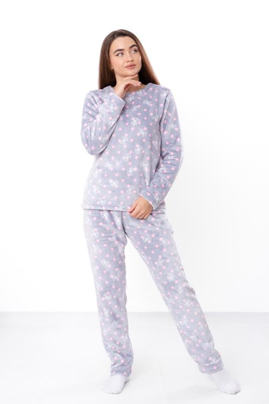 Піжама махрова жіноча кофта та штани з малюнком Носи Своє р. 54 Світло-сірий (8162-035) Піжама махрова жіноча кофта та штани з малюнком Носи Своє р. 54 Світло-сірий (8162-035)