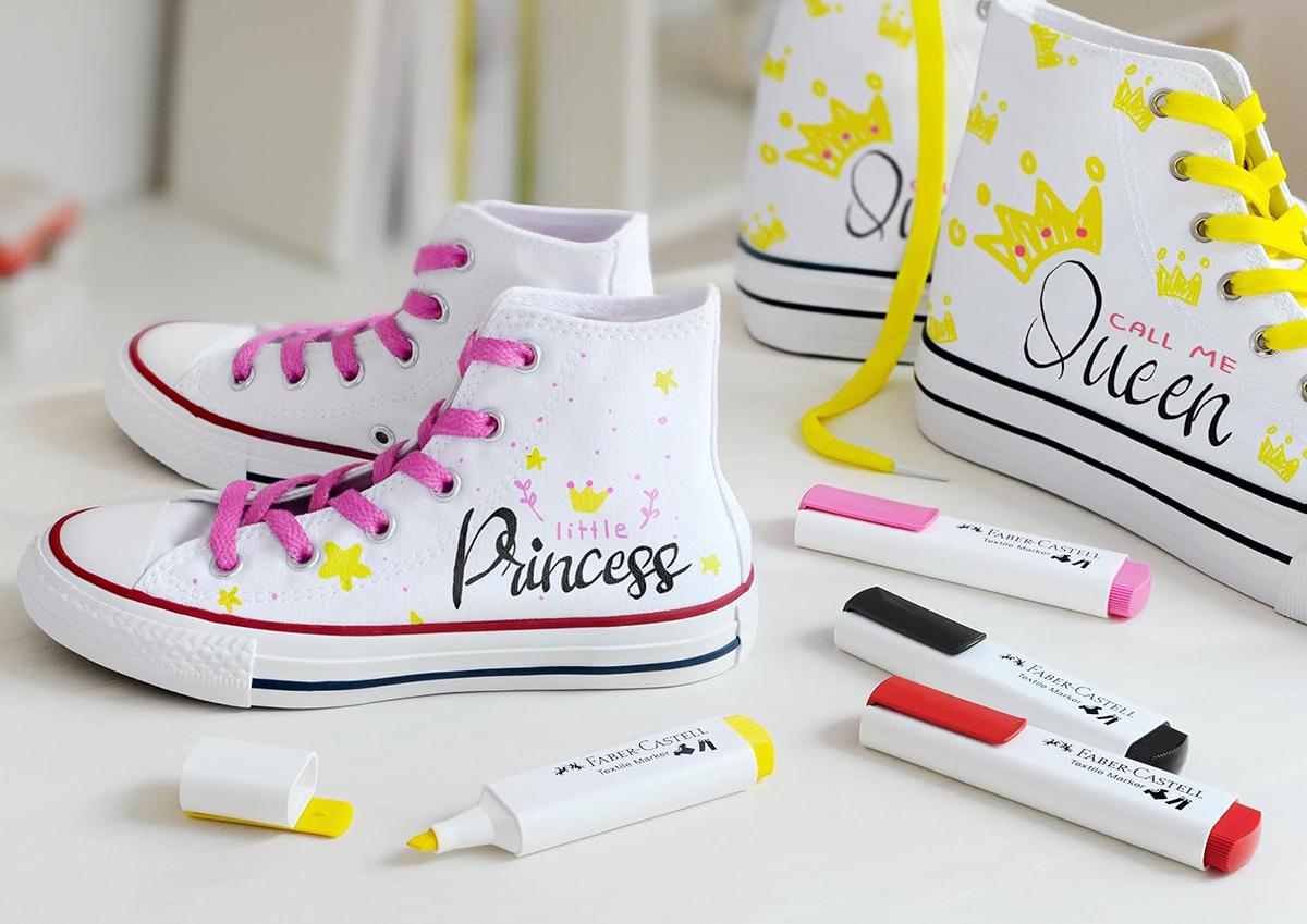 Маркери для тканини Faber-Castell TEXTILE MARKER 5 кольорів (159520) - фото 3 Маркери для тканини Faber-Castell TEXTILE MARKER 5 кольорів (159520) - фото 3