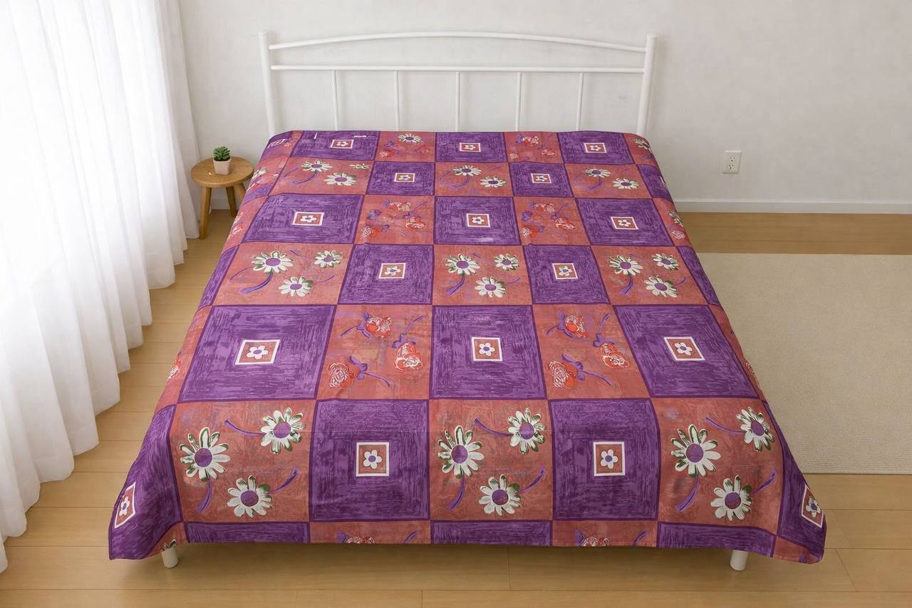 Підковдра з бязі Квіточки й квадратики євро 200х220 см (G-3001R/x200p)