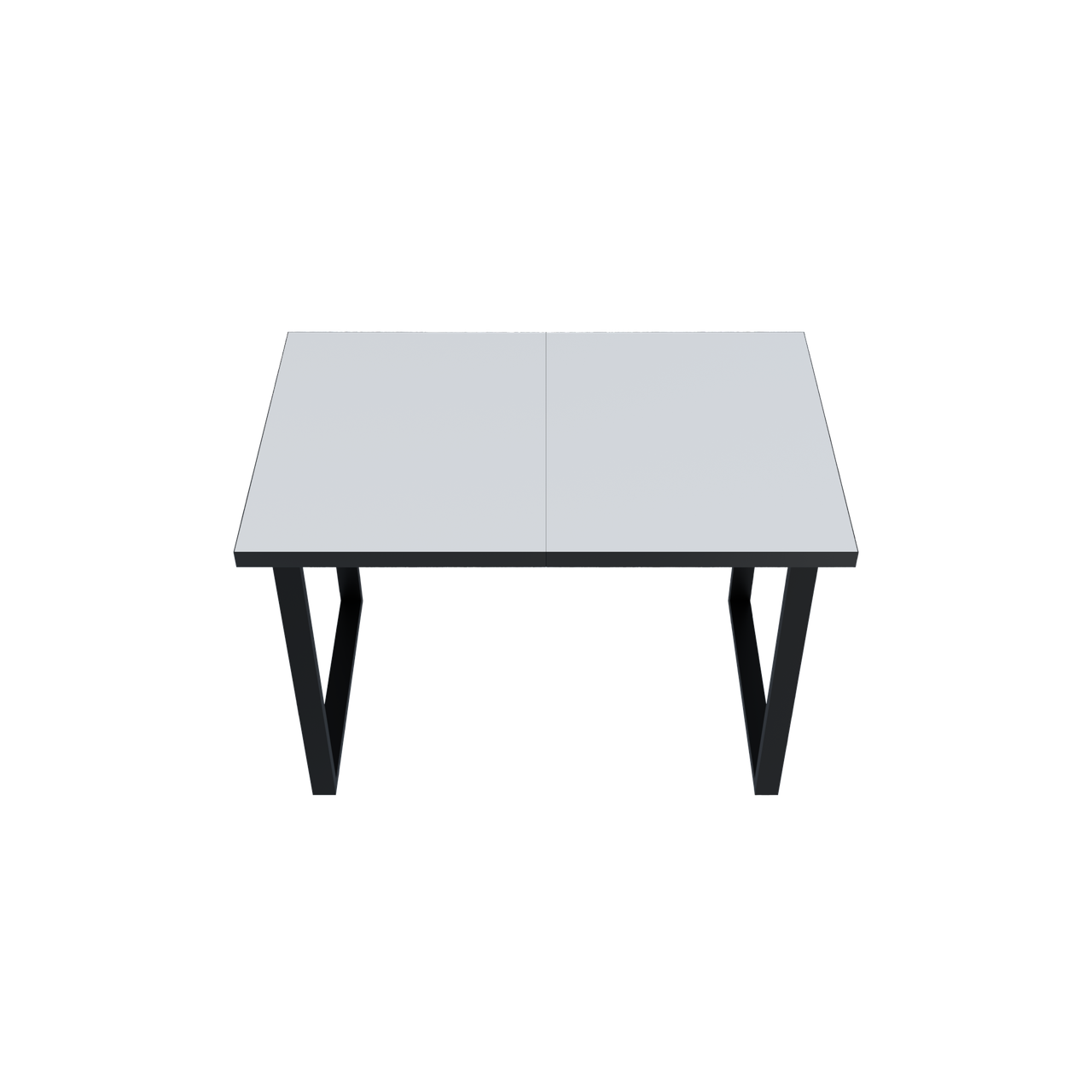 Обідній стіл SHERWOOD трансформер металеві ніжки 110/190х75х70 см Біла аляска/Чорний (000085006) Обідній стіл SHERWOOD трансформер металеві ніжки 110/190х75х70 см Біла аляска/Чорний (000085006)