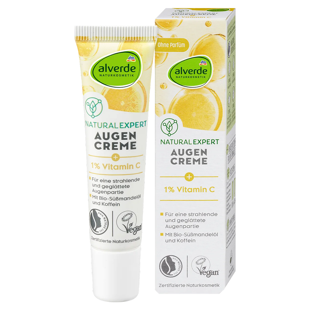 Крем Alverde Naturkosmetik Natural Expert 1% з вітаміном С для шкіри навколо очей 15 мл (EPI-15102025-161)