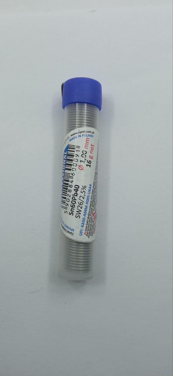 Припій в трубці Cynel S-Sn60 Pb40 SW26/2,5% 0,7 мм 16 г (05953) - фото 2