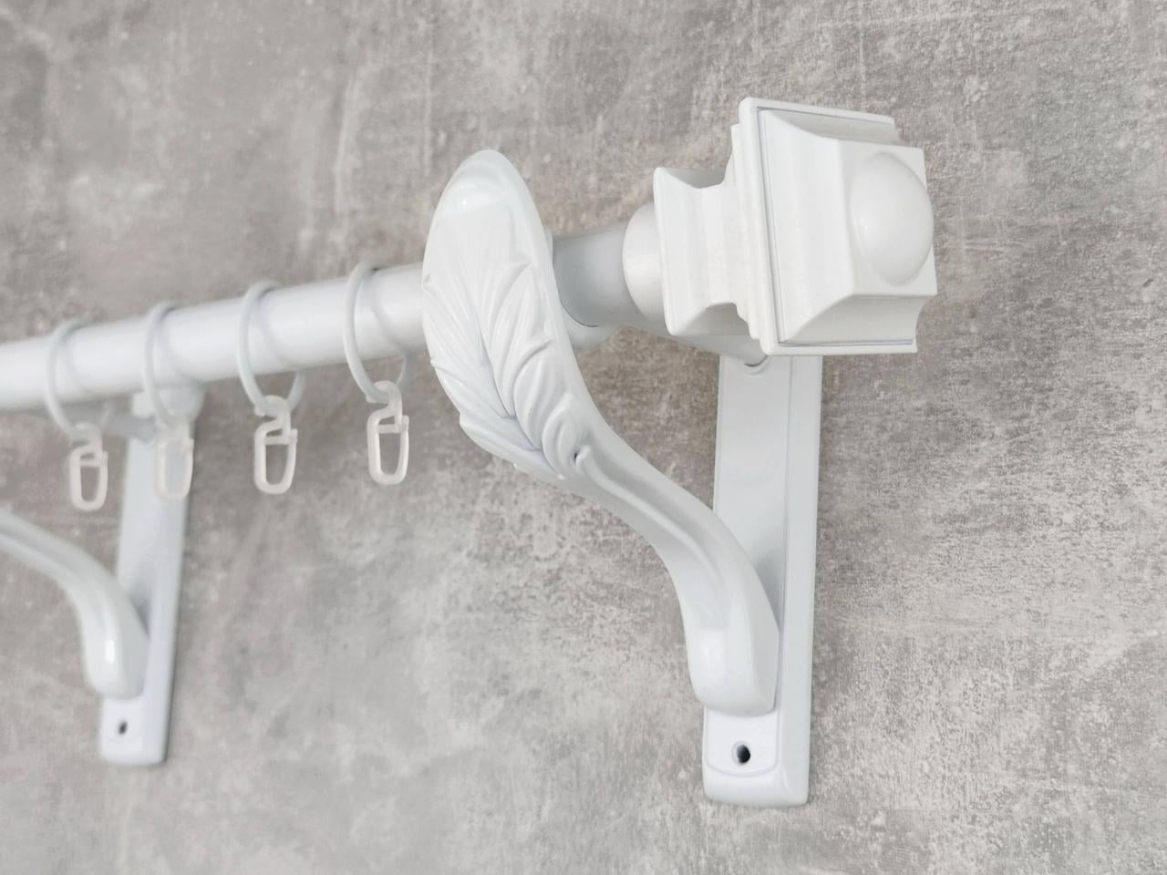 Карниз MStyle металлический для штор однорядный Борджеза 25 мм гладкий ретро 300 см Белый (5020834)