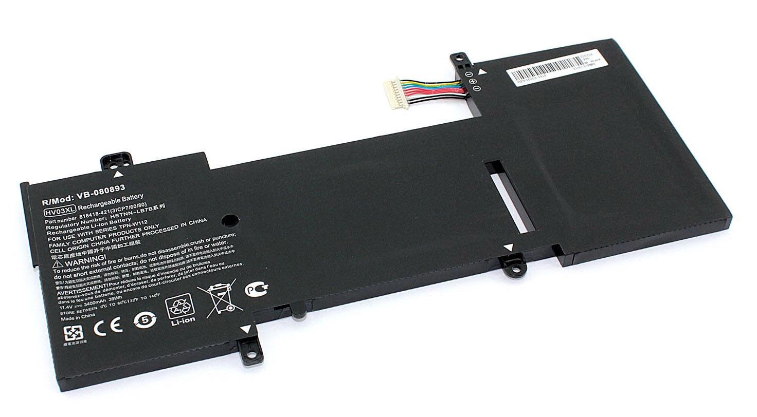 Аккумулятор для ноутбука HP HV03XL EliteBook x360 G2 11,4 V 3400 mAh (080893)