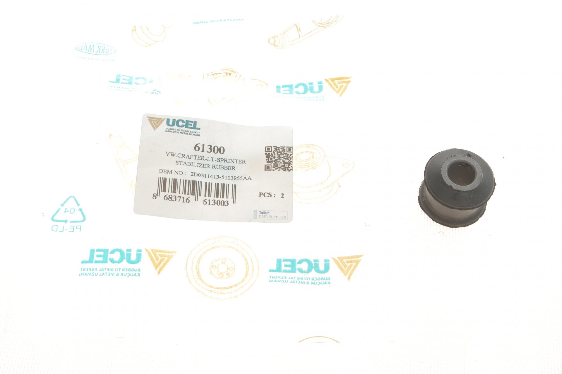 Сайлентблок стабилизатора заднего DB 207/Sprinter 12x26x26 (61300 UCEL)