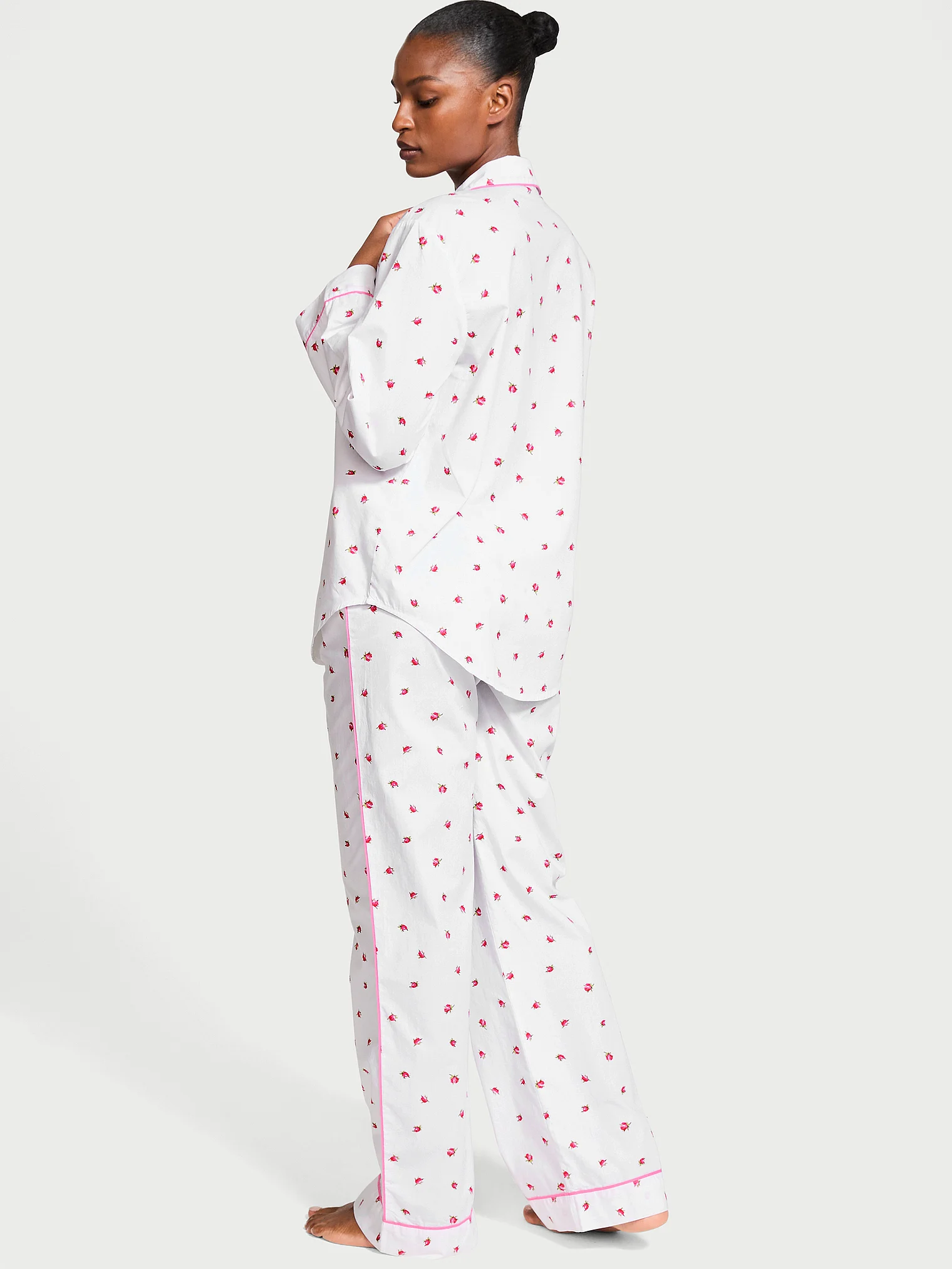 Піжама жіноча Victoria's Secret Cotton Long Pajama Set бавовняна XS Білий (20942360) - фото 2