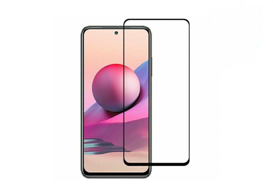 Загартоване захисне скло на Xiaomi Redmi Note 10S  Чорна рамка