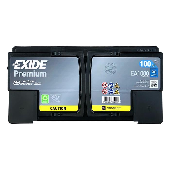 Аккумулятор автомобильный EXIDE Premium EA1000 EN 6СТ-100Ah АзЕ 900A (76059) - фото 2