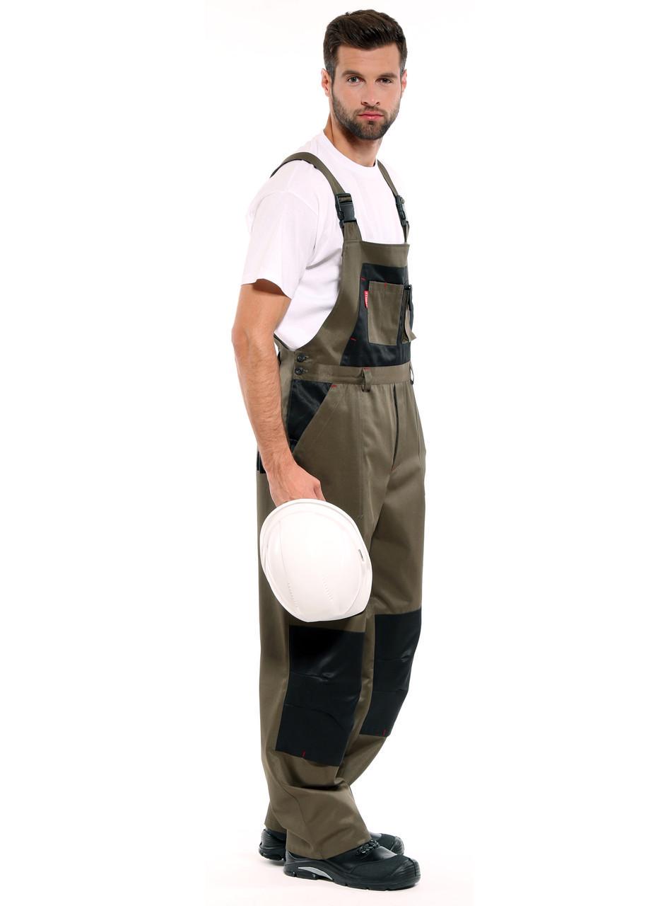 Напівкомбінезон робочий Оптима 1145 р. 44-46 168-179 см Хакі (2272936721) - фото 2
