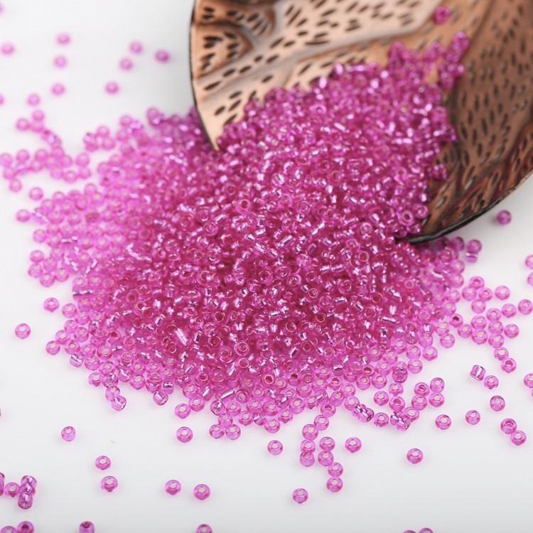 Бісер парчевий 2 мм 50 г Рожевий (БР0002ч10)
