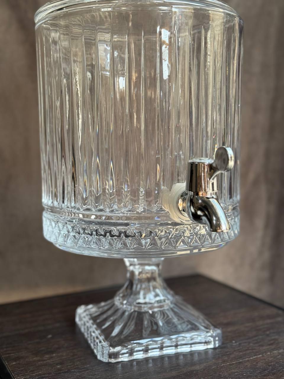 Лимонадница Yiwu Vintage стеклянная 4,5 л Прозрачный (HP-19-1) - фото 4 Лимонадница Yiwu Vintage стеклянная 4,5 л Прозрачный (HP-19-1) - фото 4