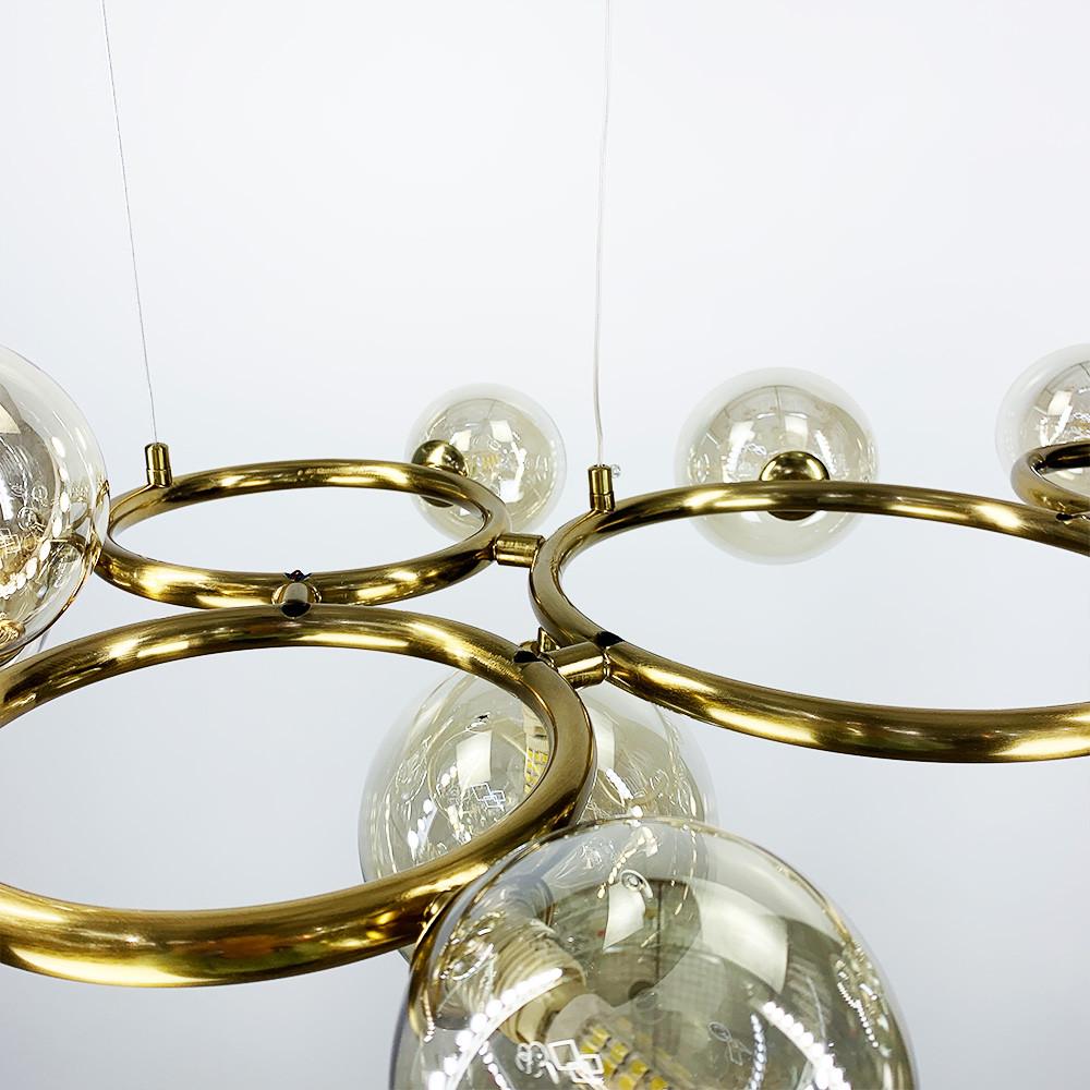 Люстра Gorizia на 12 бурштинових плафонах Латунь (sg 44/12 gd/am) - фото 3