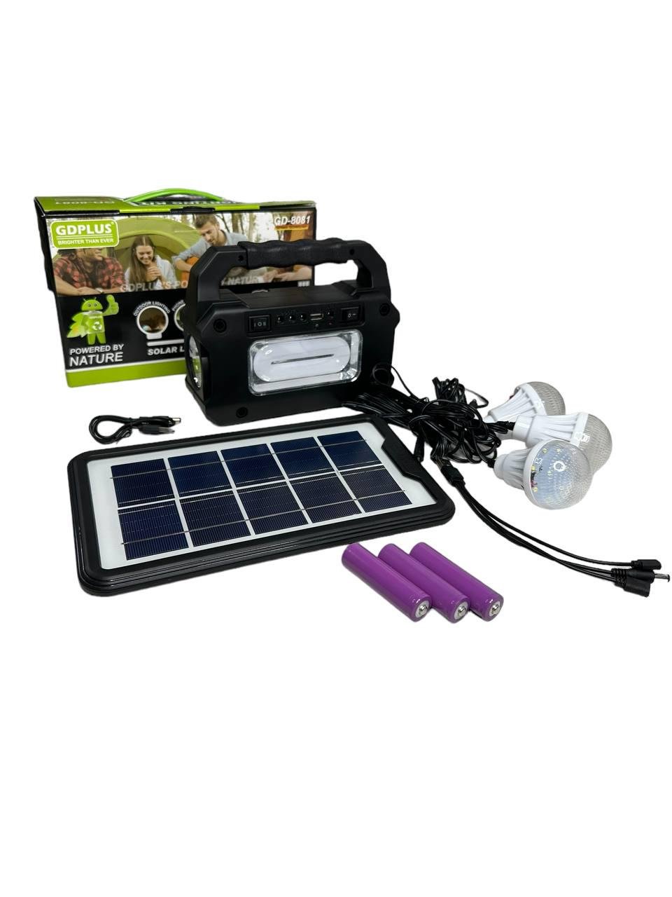 Система автономного освітлення GDPlus GD-8081 із сонячною панеллю/ліхтарем/лампою - фото 9