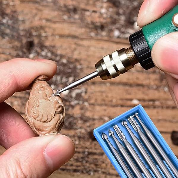 Набор фрез по дереву для шлифовки/вырезки для создания отверстий и декоративной резьбы 6 шт. 0,9 мм (AN00501-1) - фото 3 Набор фрез по дереву для шлифовки/вырезки для создания отверстий и декоративной резьбы 6 шт. 0,9 мм (AN00501-1) - фото 3