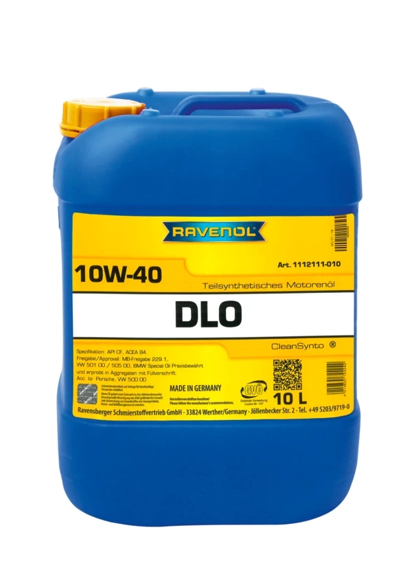 Моторное масло RAVENOL DLO 10W-40 полусинтетика 10 л (1112111-010)