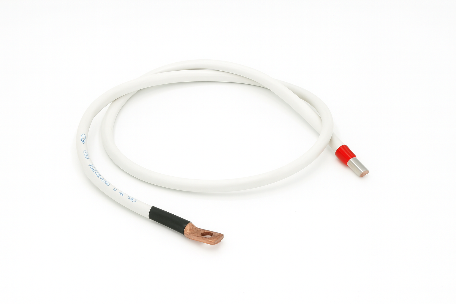 Кабель Одескабель ПВ-3 для акумулятора з мідною клемою М8 25 мм² 120 см Білий (27918788)